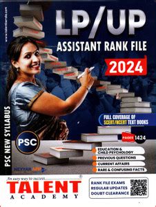 ( Talent ) Kerala PSC LP / UP Assistant Rank File 2024 , Full Coverage ...