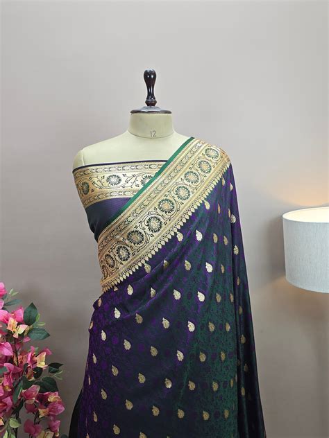 Banarasi Satin Malai Katan Tanchui Saree – Banaras Wardrobe