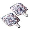 Buy Nestasia Set of 2 Mandala Ceramic Snack Plates (White & Blue ...