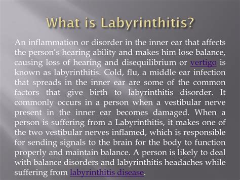 Labyrinthitis Symptoms And Treatment – AFCBA