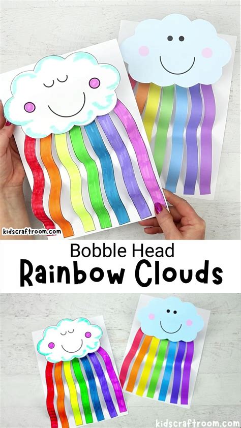 Rainbow cloud craft – Artofit