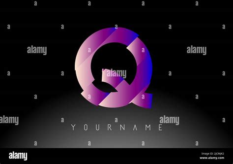Letter Q with abstract sliced effect logo design. Creative vector ...