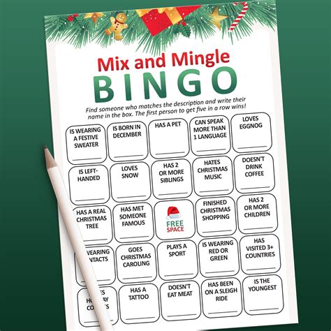 Mix and Mingle Bingo Christmas Bingo Cards Find the Guest - Etsy Canada