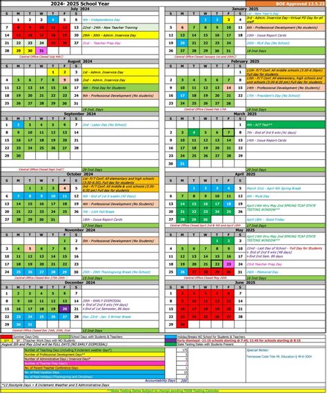 Maury County Public Schools Calendar 2025-2026 [PDF]
