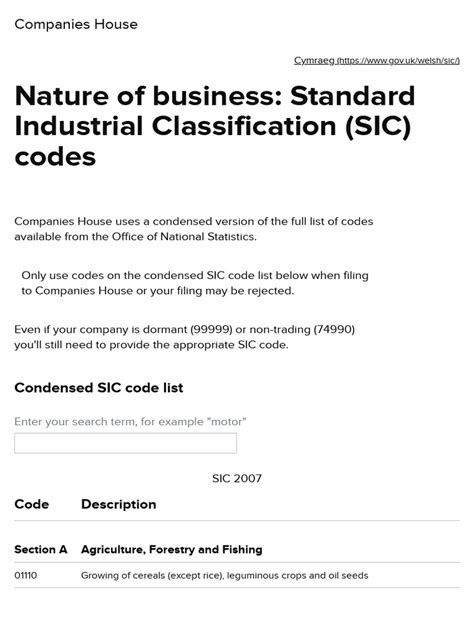 Image result for Standard Industrial Classification SIC Codes Explained
