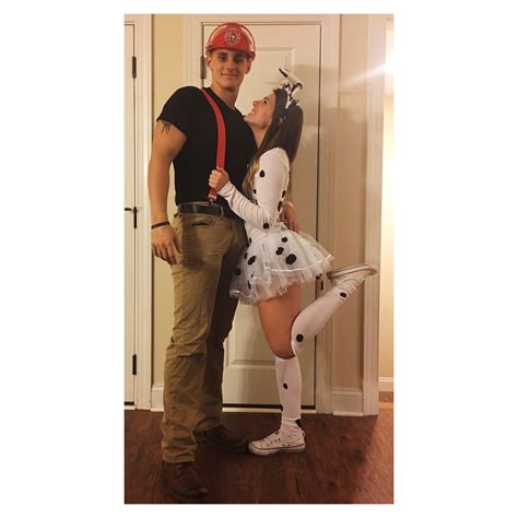 Fire Fighter & Dalmatian couples Halloween costume idea | Couples ...