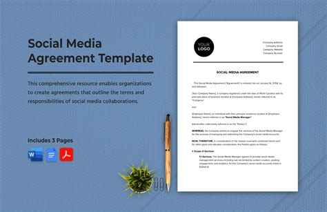Social Media Agreement Template