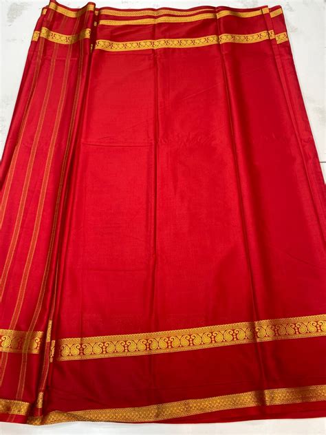 Mysore Crepe Self Saree ( 3196C-R ) – Ramaiahs