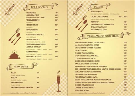 Menu at Spicy Republic, Kolkata, Main Arterial Road