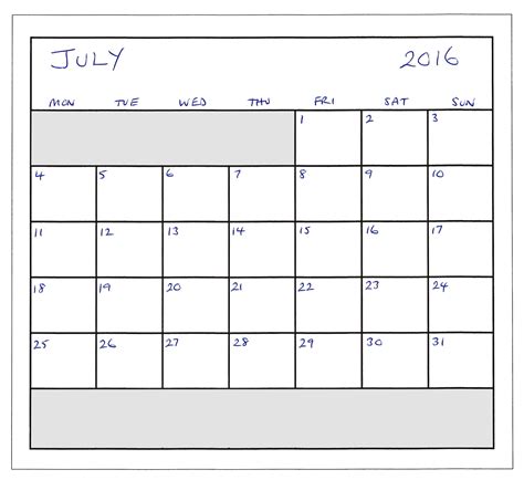 July 2016 Planner Free Stock Photo - Public Domain Pictures