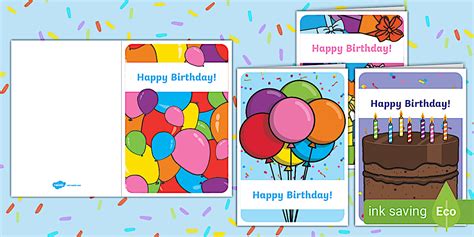 Birthday Cards to Print | Primary Teaching Resources