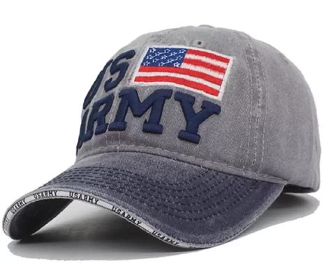 Buy US Army Adjustable Cotton Denim Cap for Men Women Baseball Vintage ...