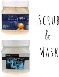 feelhigh Diamond Scrub 500ml+Mask500ml -Skin Brightening & Skin ...