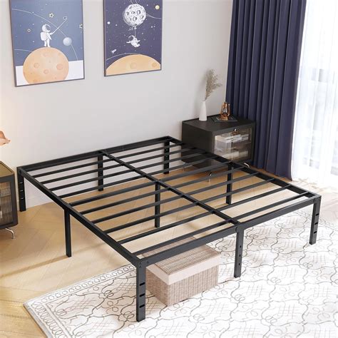zizin Queen Size Bed Frame Platform Base 14 Inch/Heavy Duty Metal Beds ...