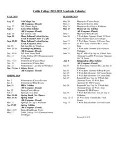 Collin College 2018-2019 Academic Calendar / collin-college-2018-2019 ...