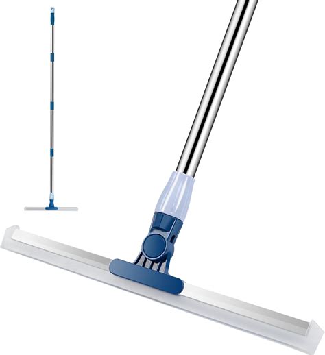 Amazon.com: Adjustable Long Handle Floor Squeegee Broom - Rubber ...