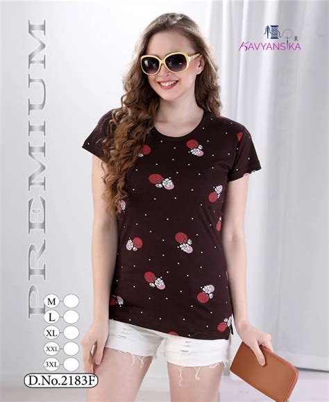 Kavyansika Side Cut 2183 Night Wear Tshirt Collection