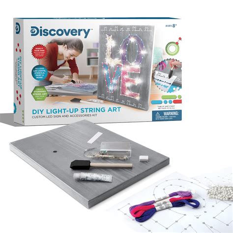 Buy Discovery Kids DIY Light-Up String Art Set, Craft Accessories Kit ...
