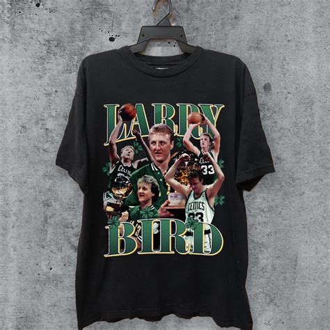 Vintage 90s Larry Bird Shirt Homage Retro Classic Graphic Tee Bootleg ...