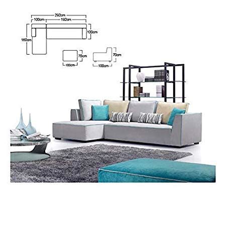 L Shape Sofa Set:- Magnum Hardwood, Fabric Sofa Set (Grey) – Studio GKW