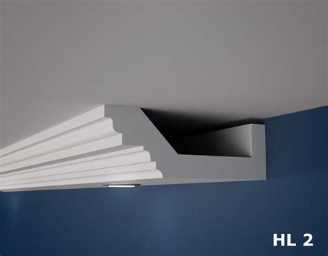 Lichtprofile HL Polystyrol Stuckleiste Beleuchtung Leisten Weiss ...