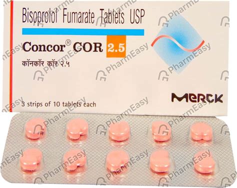 Concor 2.5 MG Tablet (10): Uses, Side Effects, Price & Dosage | PharmEasy