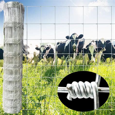 Amazon.com : Farm Fence 4ft x100ft, 13GA Thickened Heavy Zinc Coating Cattle Fence, Galvanized ...