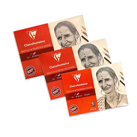 Clairefontaine Sketch and Drawing Paper Wallet 180 GSM Smooth Artist P