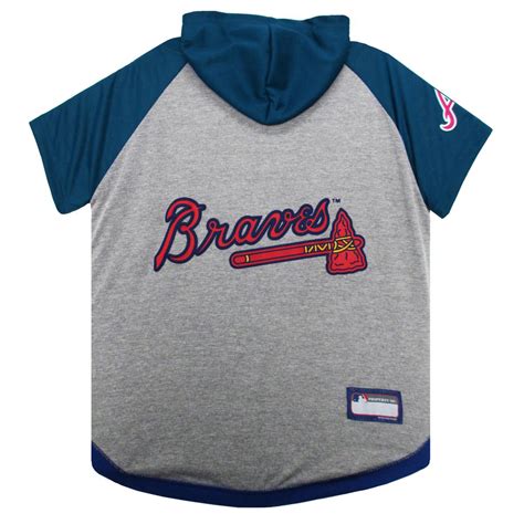 Officially Licensed MLB PetsFirst Atlanta Braves Hoodie Tee Shirt ...
