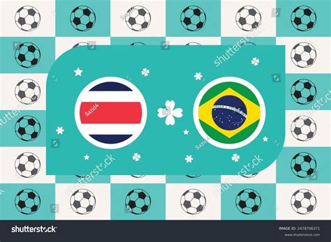 Copa America 2024 Brazil Vs Costa Stock Vector (Royalty Free ...