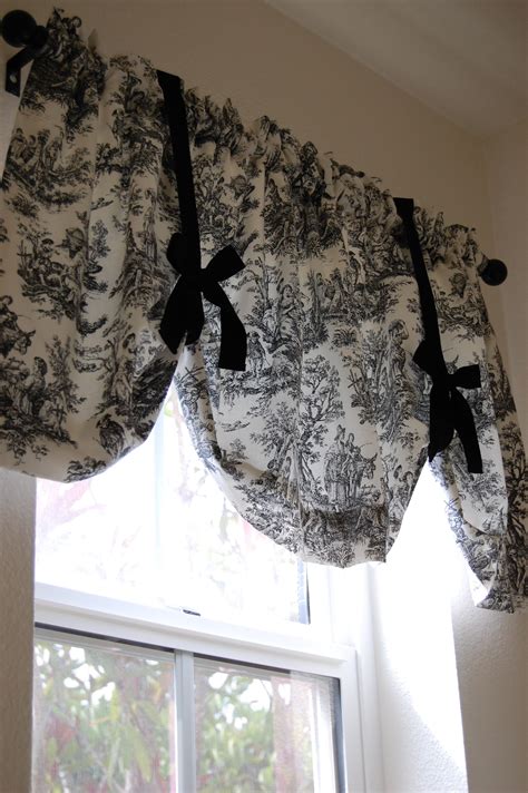 Black Toile Kitchen Curtains