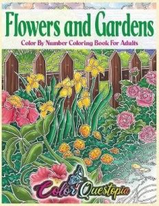 Flowers and Gardens Color By Number Coloring Book for Adults: Buy ...