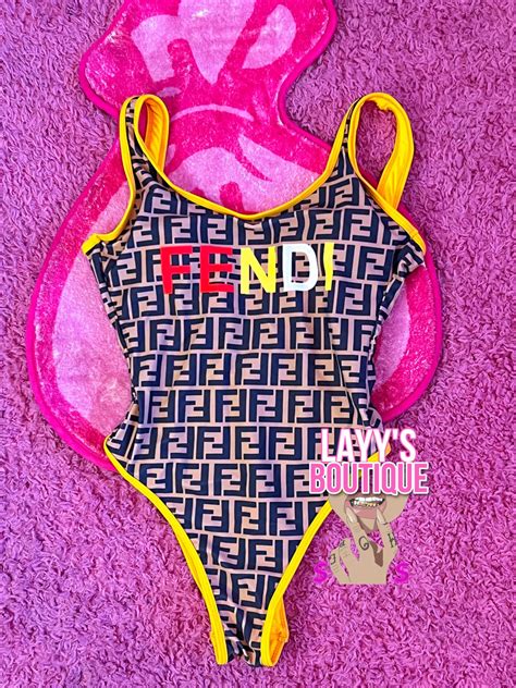 Colorful Fendi One Piece Bathing Suit | Layys Closet