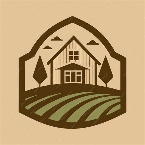Vintage style farm house logo | Premium AI-generated vector