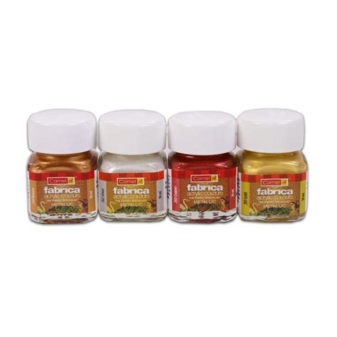 Camlin Fabrica Acrylic Metallic Colour- 10ml each, 6 Shades – Itsy Bitsy