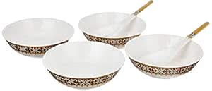 Amazon Brand - Solimo Majestico Melamine Serving Bowls With Serving ...