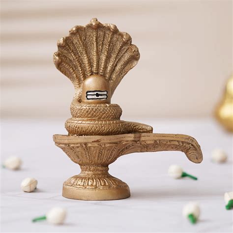 Buy Dinine Craft Shivling with Sheshnag Showpiece for Pooja & Gift ...