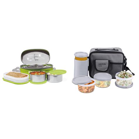 Buy MILTON Executive Lunch Box Soft Insulated Tiffin Box (2 SS ...