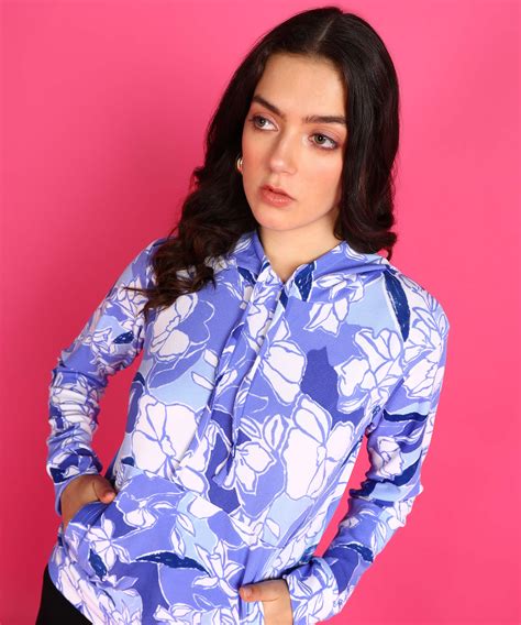 Popwings Women Casual Pocket Hooded Printed Sweatshirt – pop wings