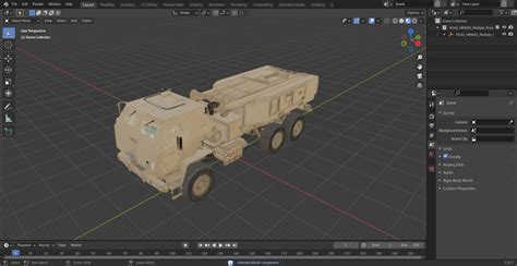 3D M142 HIMARS Multiple Rocket Launcher Desert model | 3D Molier ...