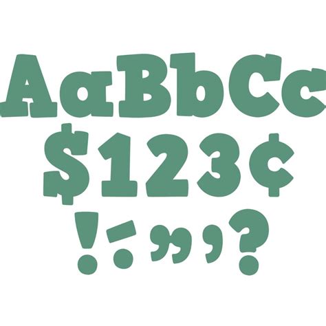 Teacher Created Resources® 4" Bold Block Letters Combo Pack, Eucalyptus ...