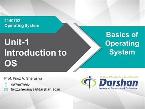 3140702 - Operating System | Darshan University, Rajkot