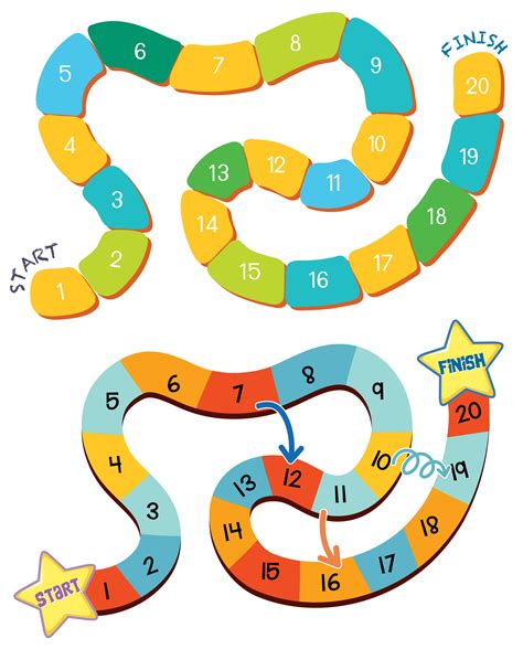 Set of board game template 607588 Vector Art at Vecteezy