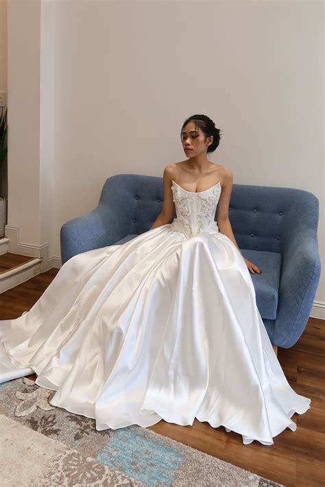 Hannah A-Line Bridal Gown with Basque Waistline | Selfa Bridal | Wedding dresses corset, Drop ...