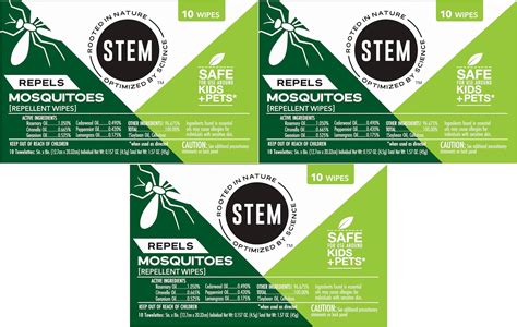 Amazon.com: Stem Repels Mosquitoes: Mosquito Repellent Wipes with ...