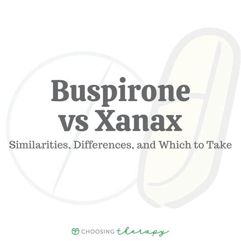 Buspirone Vs Xanax: Which is Best for You?