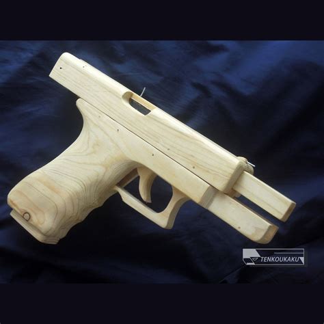 Blowback rubber band gun with a simple mechanism Glock type Ver.3 ...