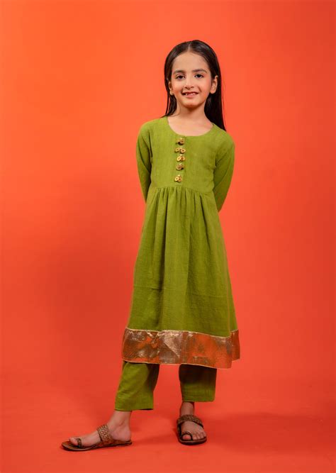 Organic Cotton Kids Green Set – Label Darpan LLP