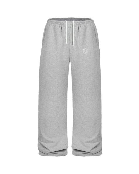 WIDE LEG SWEATPANTS (GREY) - Mindout