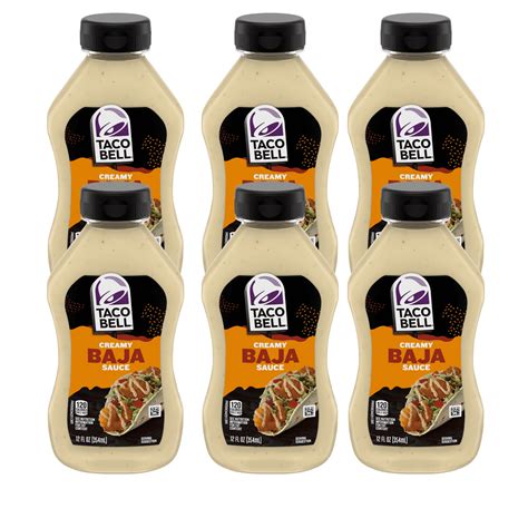 BOSS CLASS Taco Bell Creamy Baja Sauce, 12 Fl.oz. Bottle, Set of 6 ...